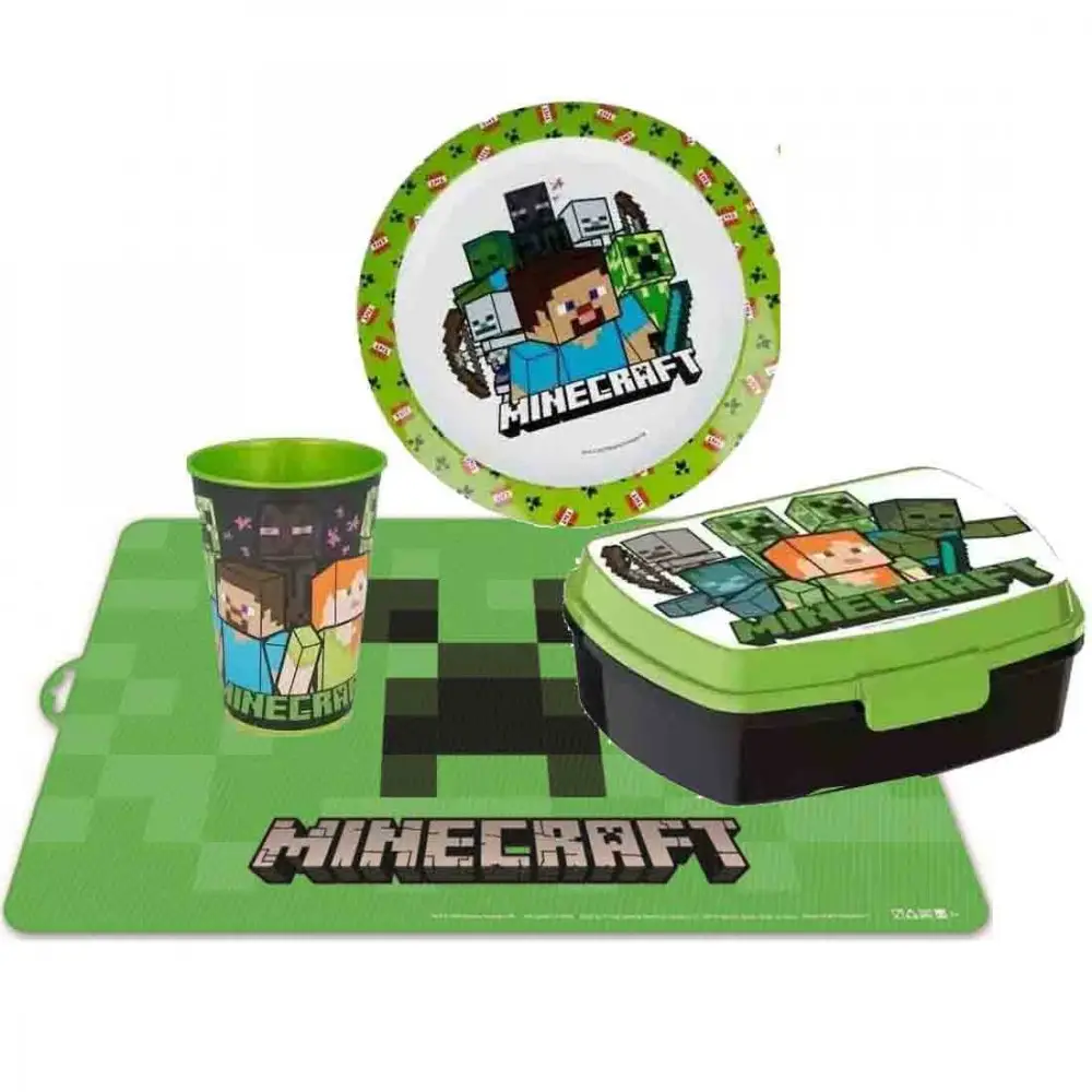 SET MERENDA MINECRAFT COMPLETO