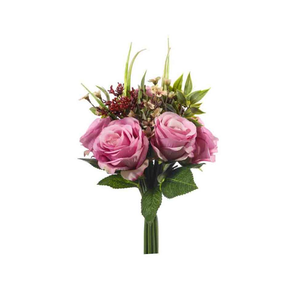 bouquet rose rosa 33 cm A27533/P
