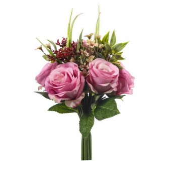 bouquet rose rosa 33 cm A27533/P