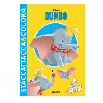 Dumbo - staccattacca&Colora  albo con storia da leggere pagine da colorare e completare con gli adesivi