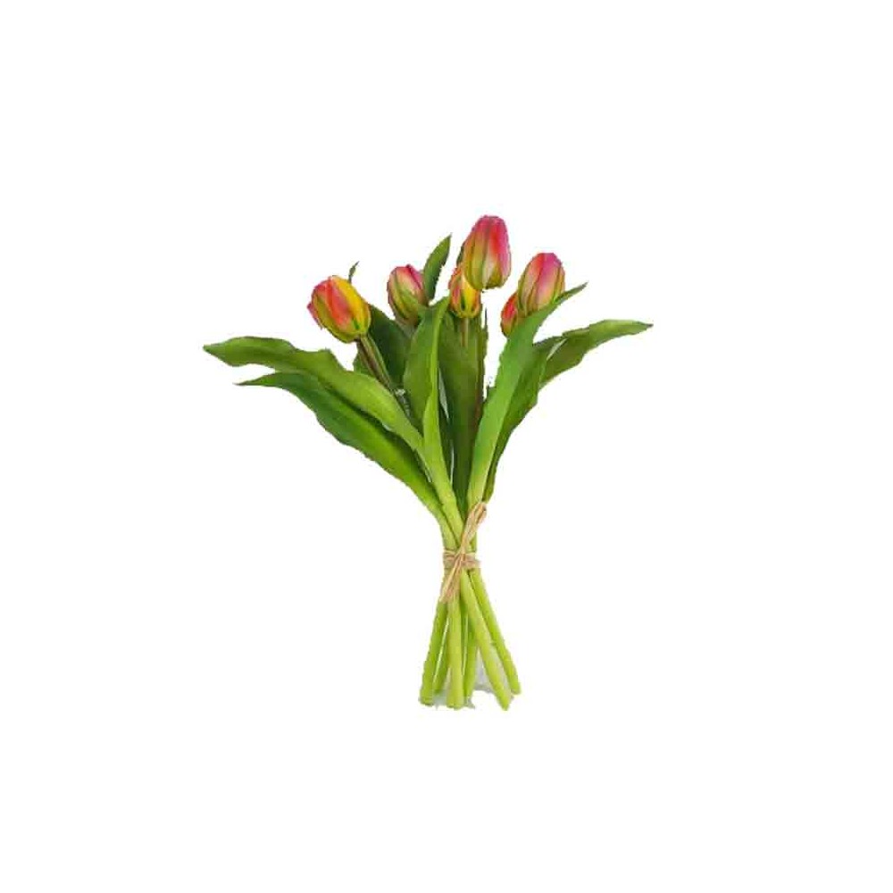mazzo di tulipani artificiali 7 pz. fucsia real touch TI-15930055-12