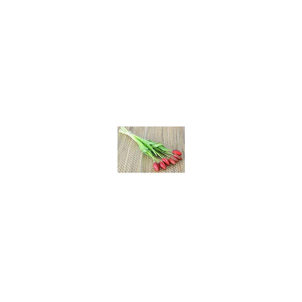 mazzo di tulipani artificiali 7 pz. red black real touch TI-15930055-134