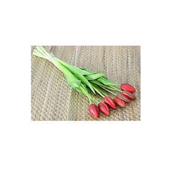 mazzo di tulipani artificiali 7 pz. red black real touch TI-15930055-134