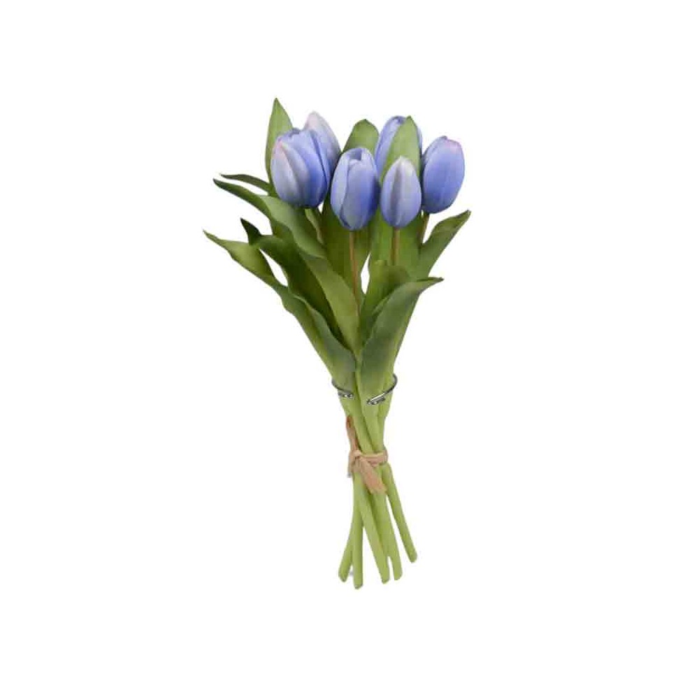 mazzo di tulipani artificiali 7 pz.lavanda real touch TI-15930055-17
