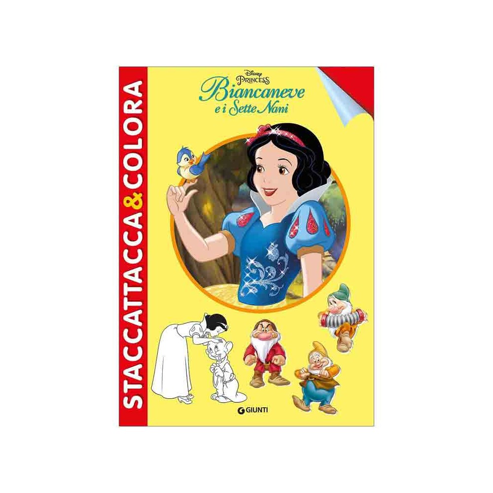 Principesse disney - staccattacca&Colora  albo con storia da leggere pagine da colorare e completare con gli adesivi