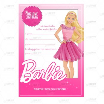 Inviti Barbie personalizzabili – 20 pz