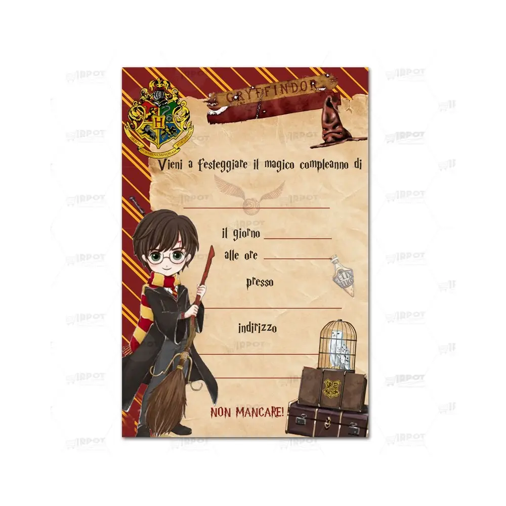 Invito di carta Harry Potter - 30 pz