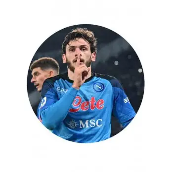 Cialda Napoli calcio Khvicha Kvaratskhelia personalizzabile