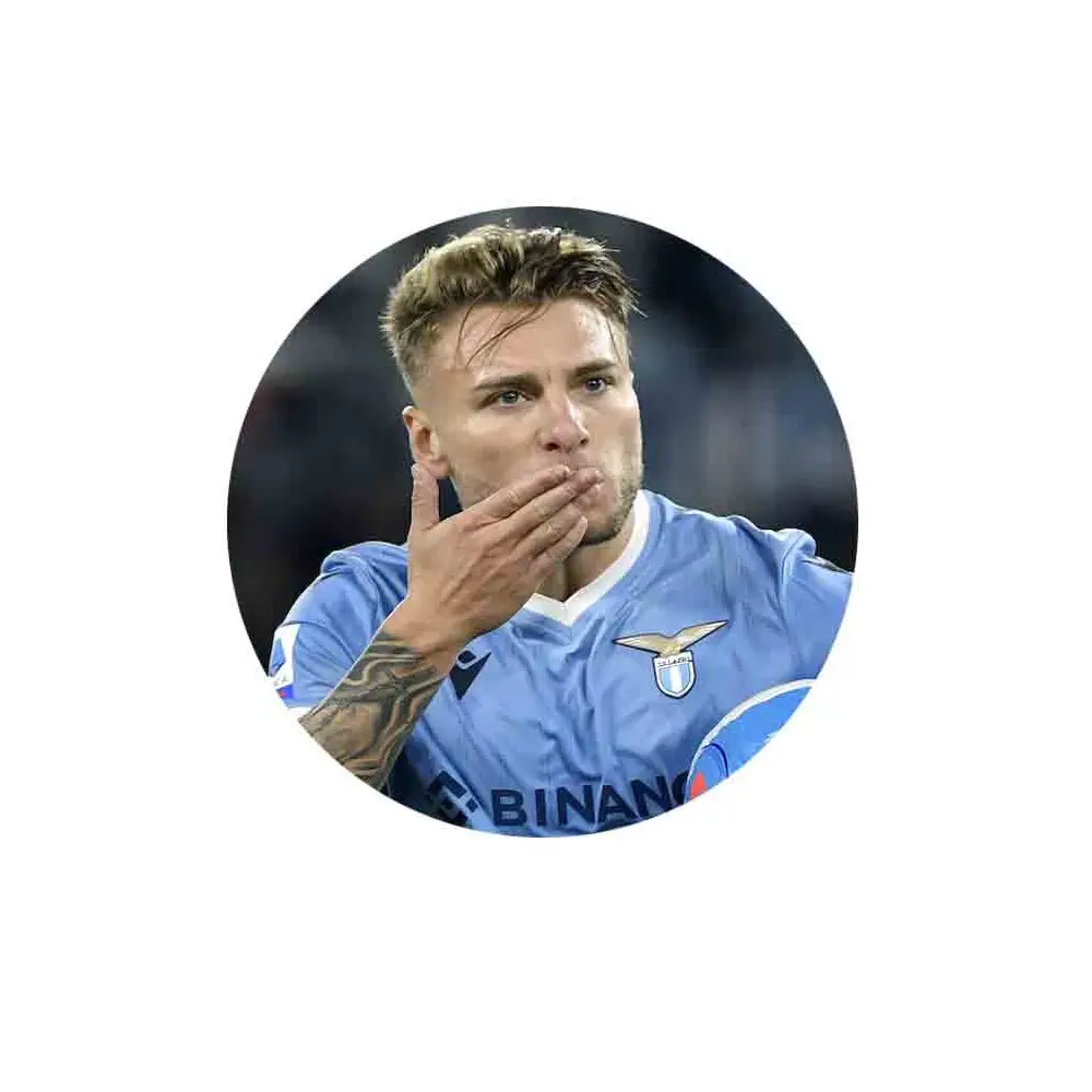 Cialda calcio Lazio Ciro Immobile personalizzabile