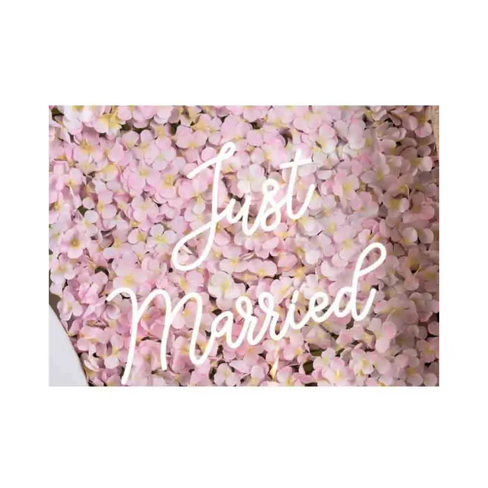 Pannello scritta led Just married 50 x 50 cm  BA-29400M