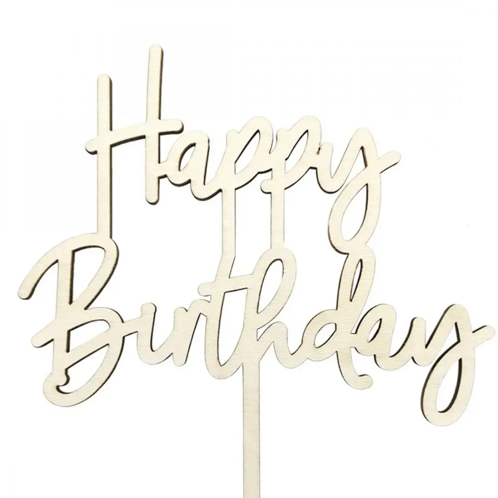 Cake Topper Personalizzabile per Compleanno in legno