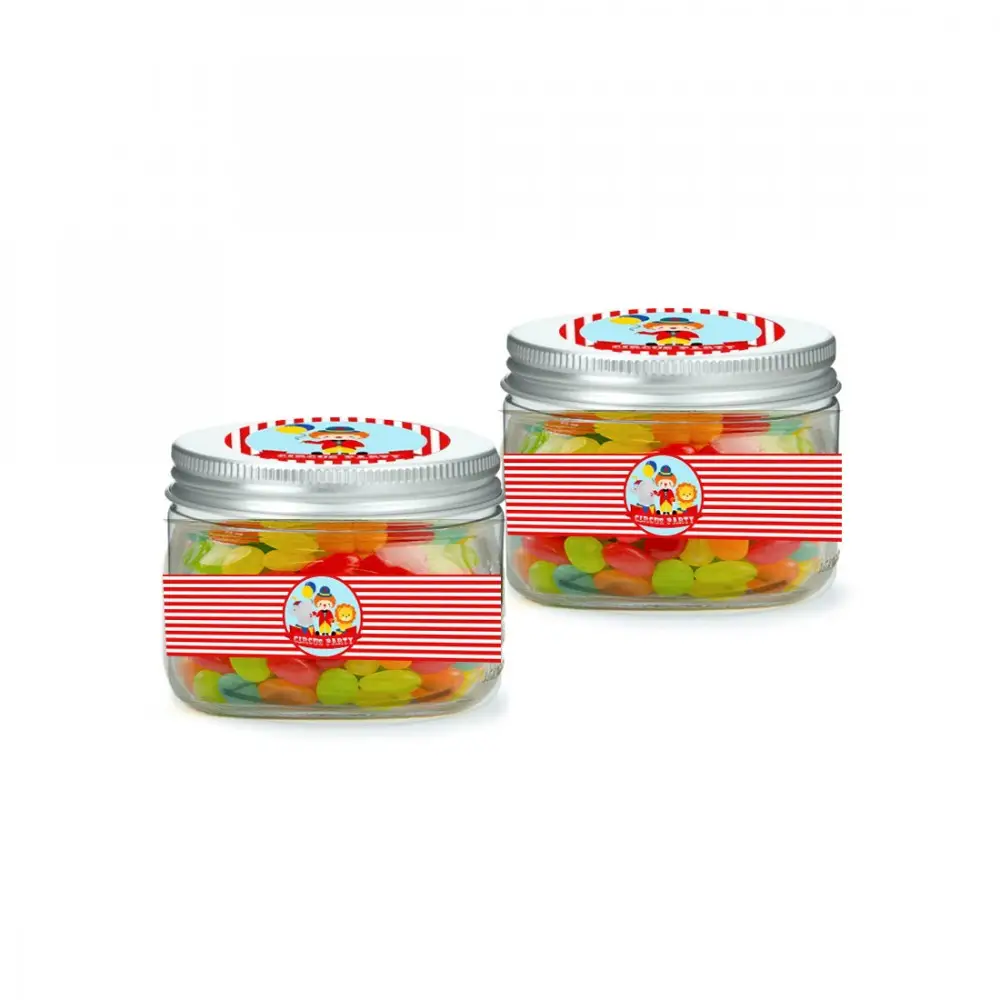 BARATTOLINI E JELLY BEANS CON ETICHETTE CIRCO – 10 PZ