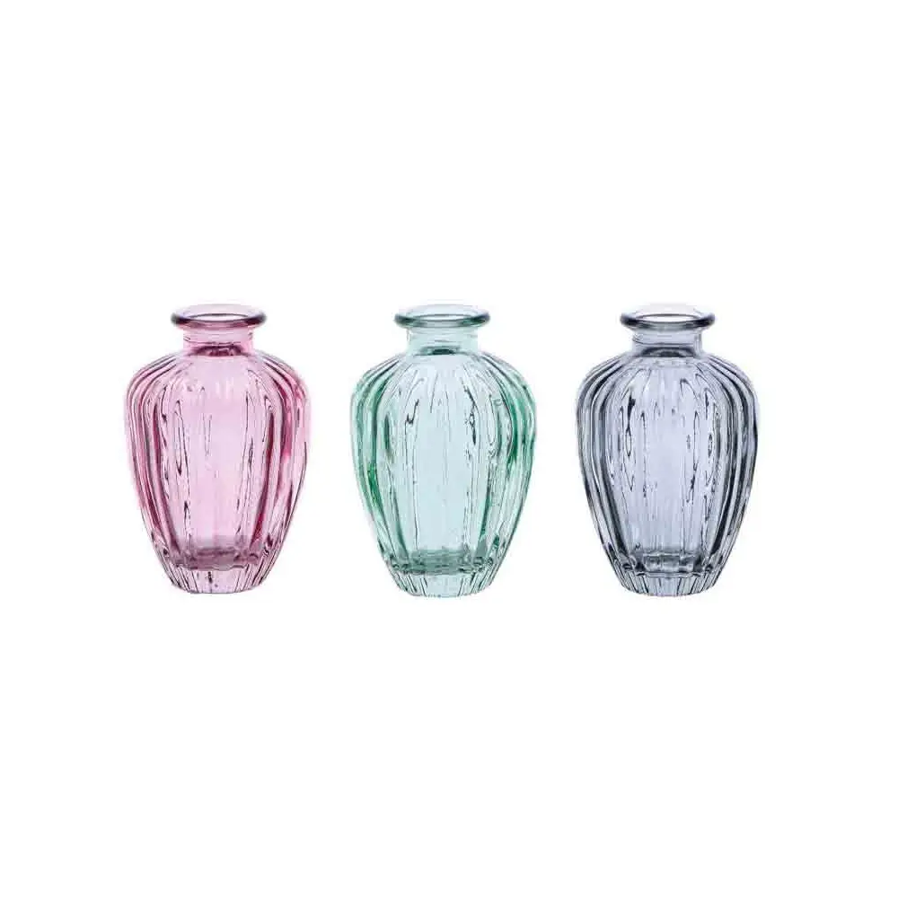 vaso vetro 3 colori dia 7 x h10,5 cm S-80843