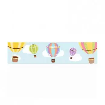 Stickers adesivo Mongolfiera multicolor per barattolini