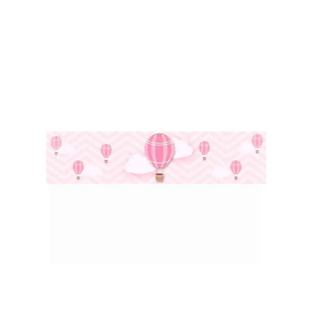 Stickers adesivo Mongolfiera rosa per barattolini