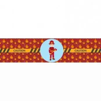 Stickers adesivo pompieri per barattolini