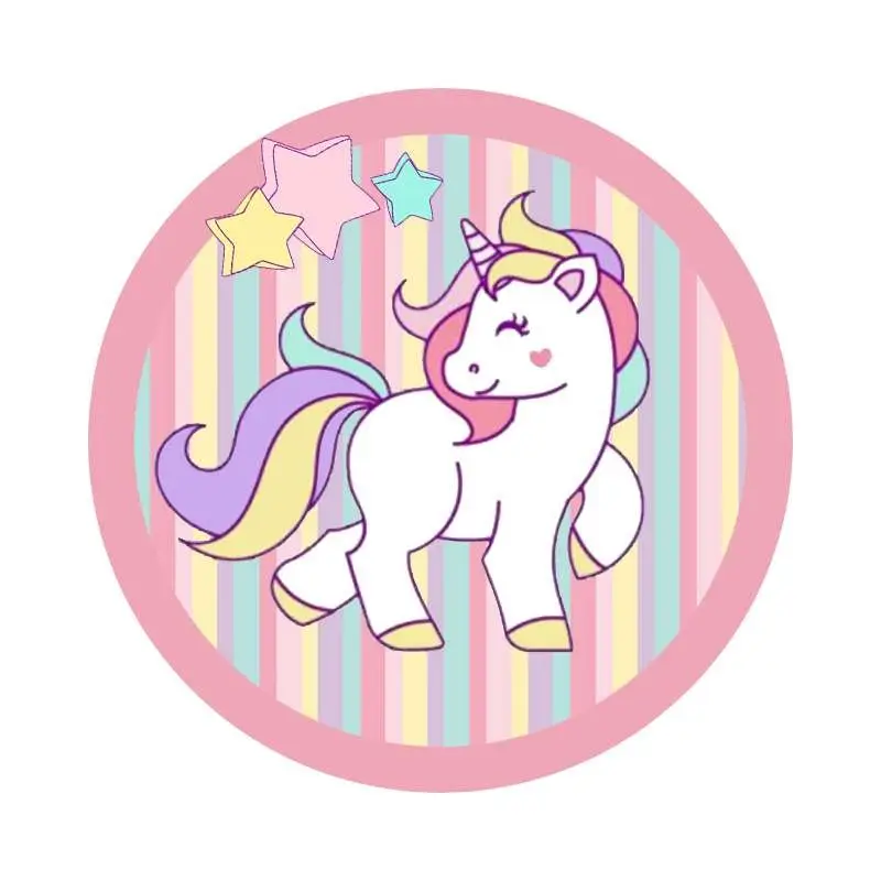 Adesivo tondo unicorno