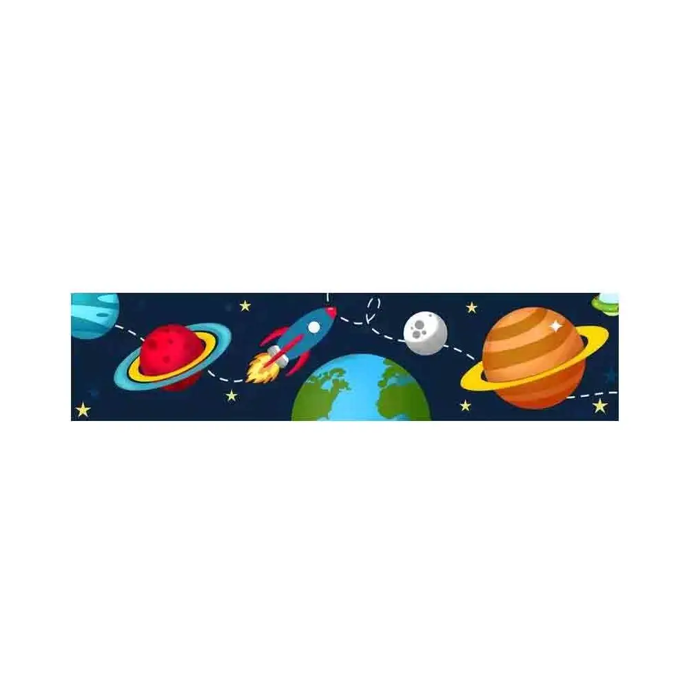 Stickers adesivo space party per barattolini