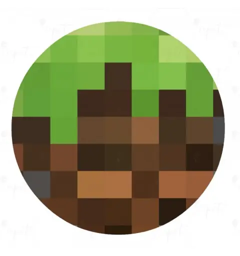Adesivo 3,5 cm tondo game party minecraft - 1 PZ