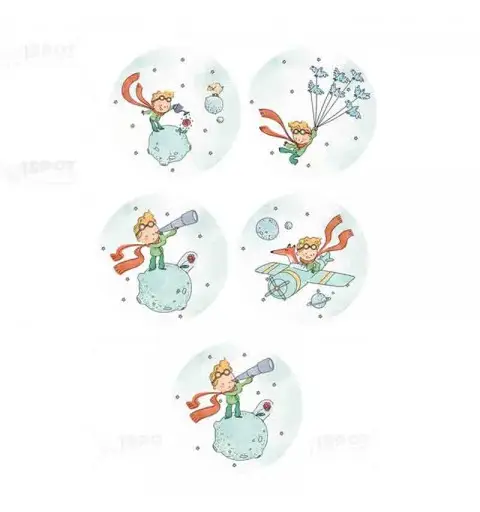 Adesivo tondo 3,5 piccolo principe new - 1 PZ