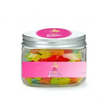 Barattolini Barbie con caramelle Jelly Beans – 10 PZ