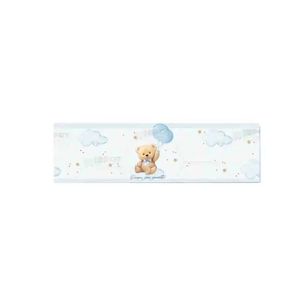 Stickers adesivo Teddy Celeste per barattolini