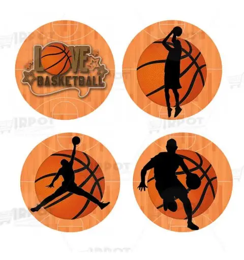 Adesivo tondo basket 3,5 cm