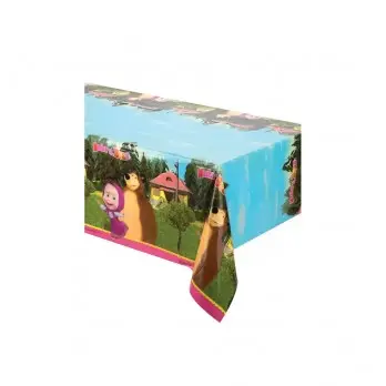 Set allestimento tavola torta Masha e Orso con Banner Personalizzabile