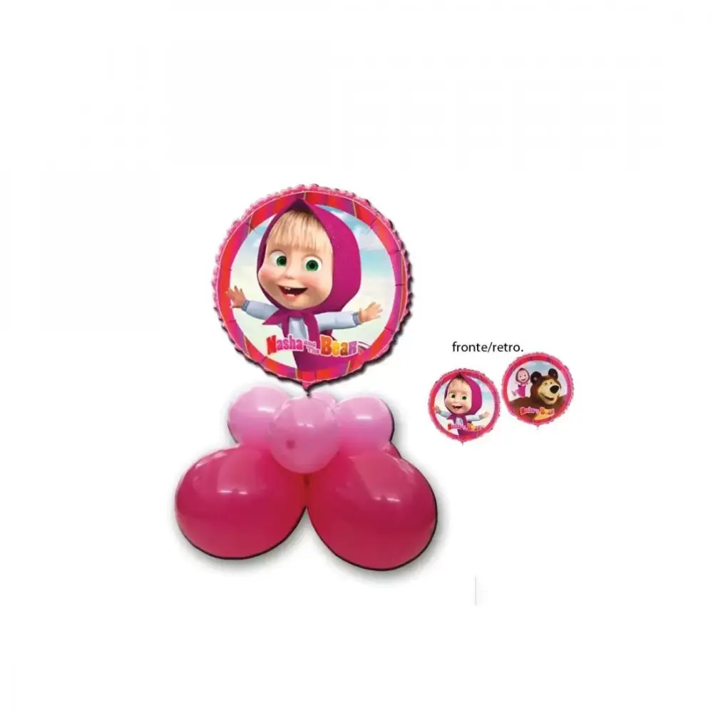 Set allestimento tavola torta Masha e Orso con Banner Personalizzabile