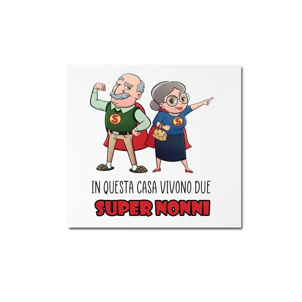 Mattonella Super nonni 15×15 cm personalizzabile