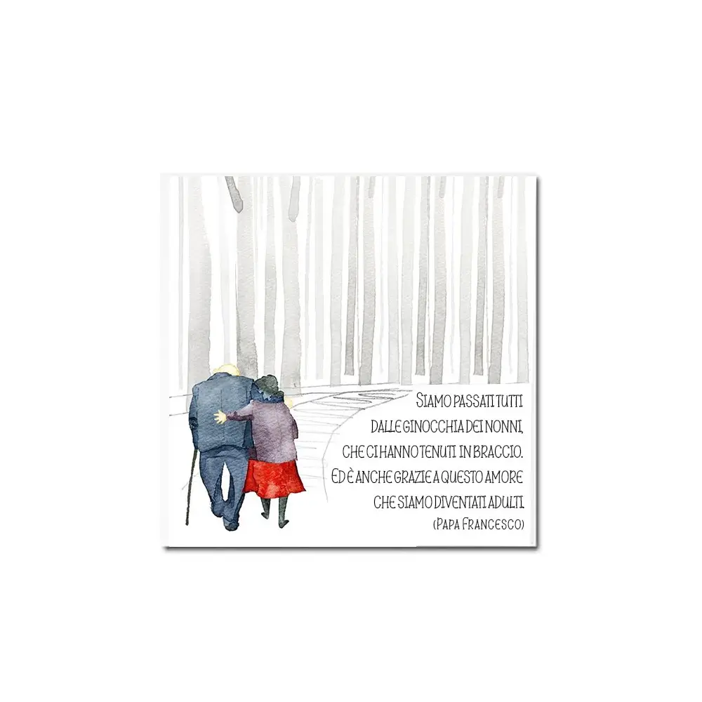 Mattonella festa dei nonni 15×15 cm personalizzabile