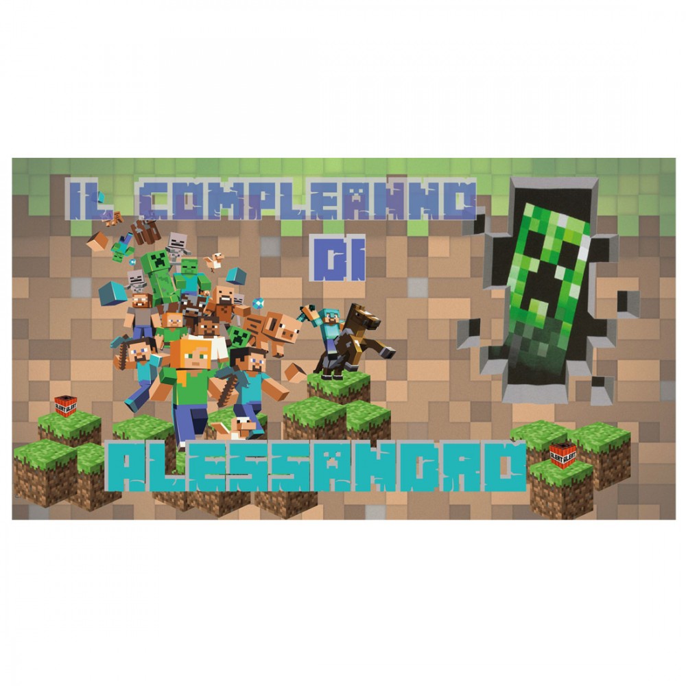 Striscione Minecraft Banner Personalizzabile