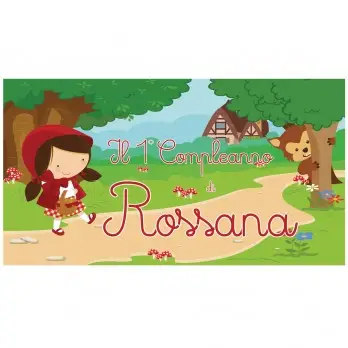 Striscione Cappuccetto Rosso Banner Personalizzabile