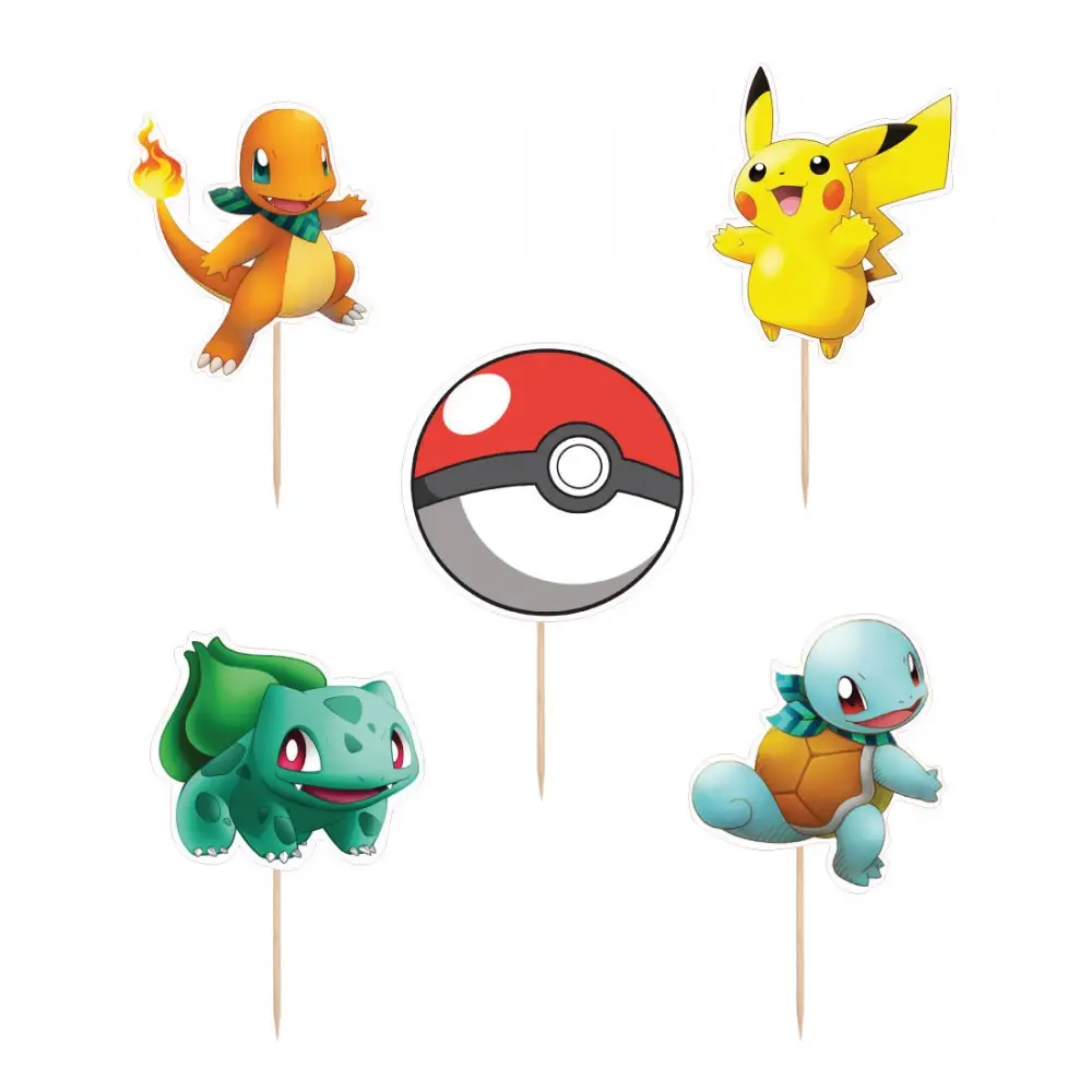Cake Topper Picks Pokemon - 5pz