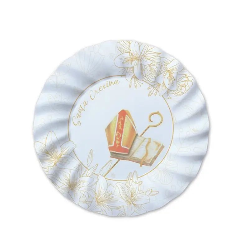 8 piatti dessert Ø 20 Cresima flower 74569