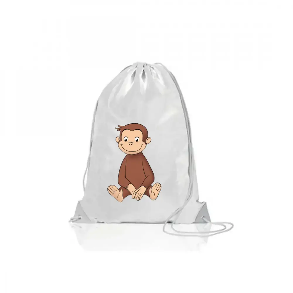Sacca Zaino in Nylon Curioso Come George Personalizzabile - 5 pz