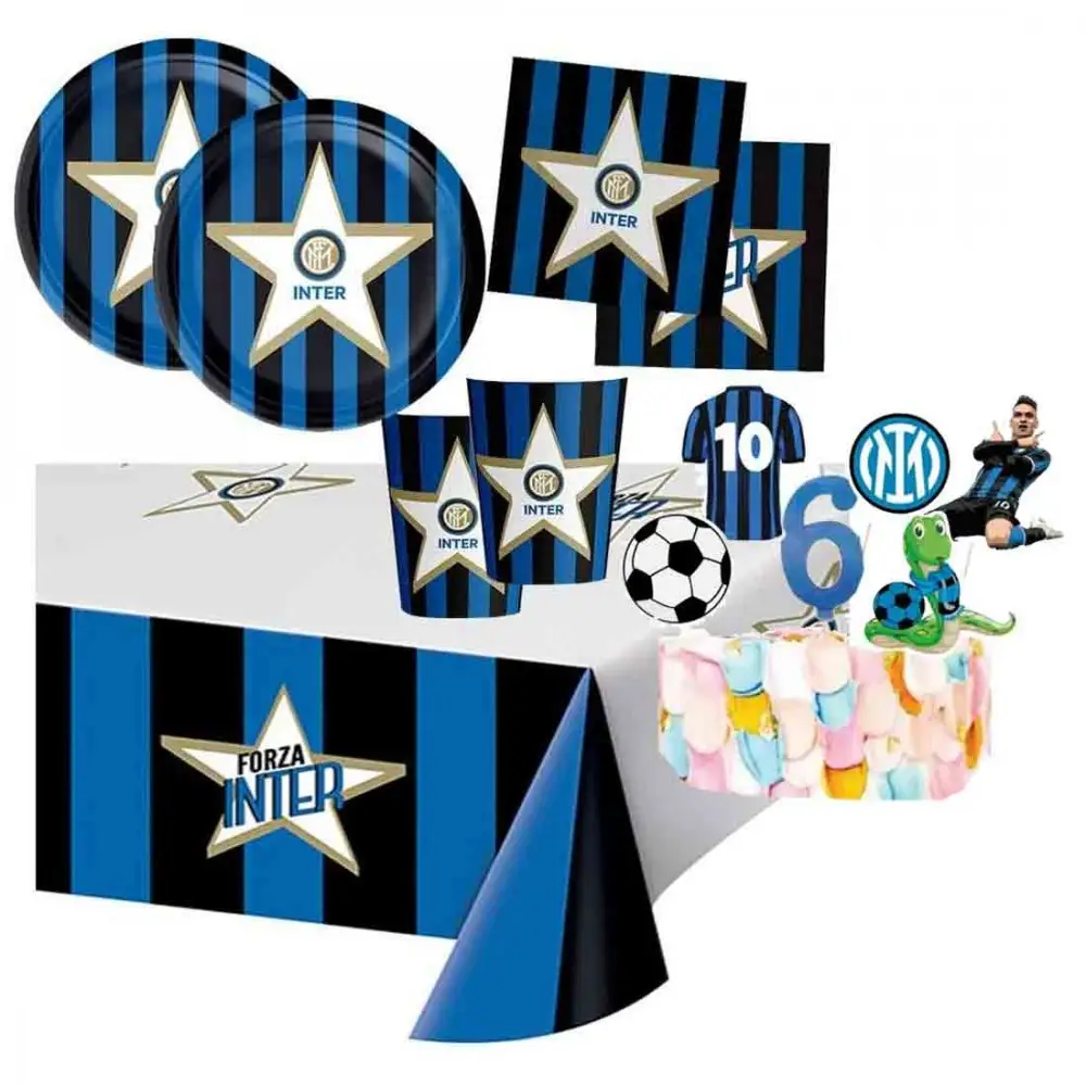 Kit n. 82 Inter con picks e candelina per torta