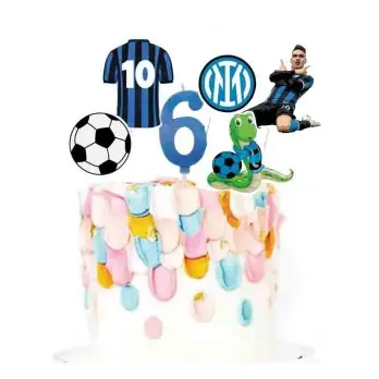 Kit n. 82 Inter con picks e candelina per torta