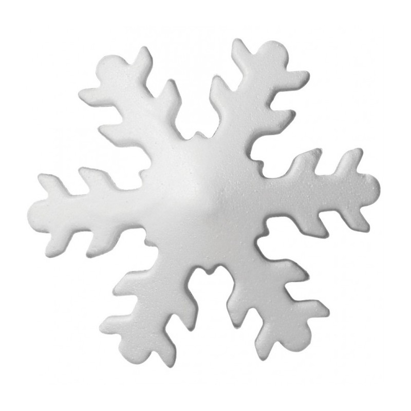 5 Fiocchi di neve in polistiolo decorativi 30 cm