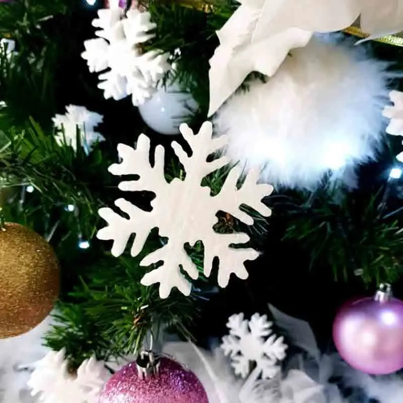 5 Fiocchi di neve in polistiolo decorativi 30 cm