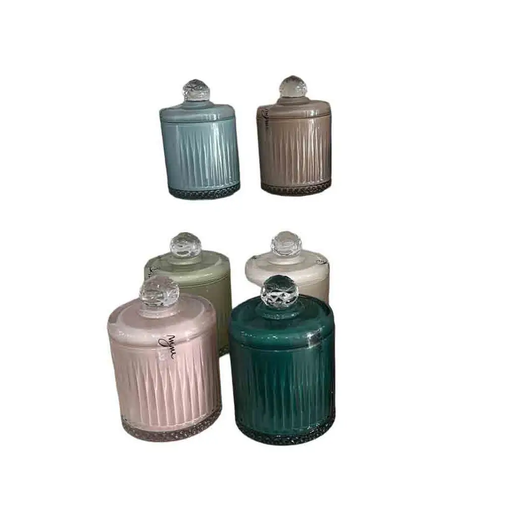 Candela in vetro 8,5 x 13 cm 6270 colori assortiti e casuali