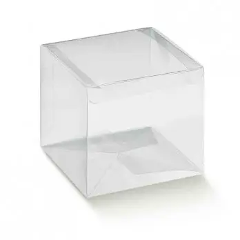 Scatola trasparente pvc portaconfetti 40 x 40 x 40 mm 15115