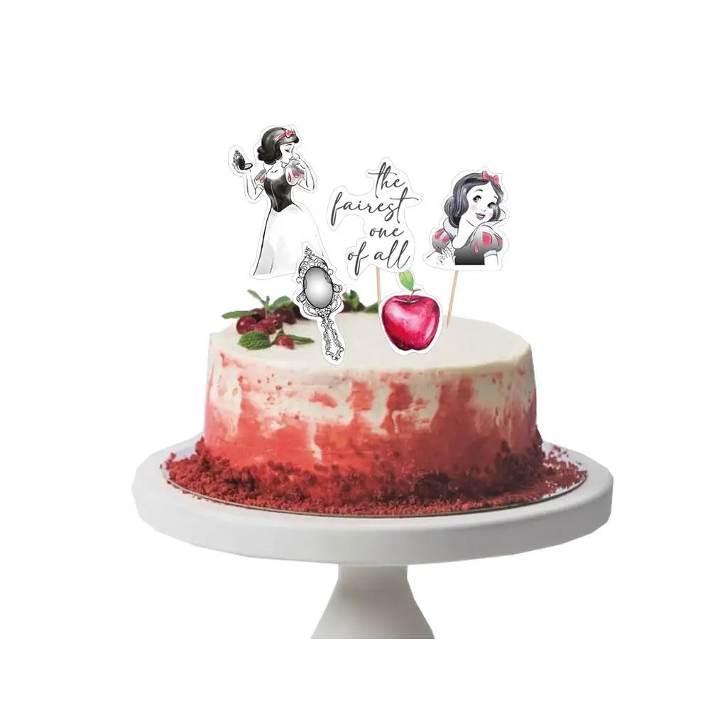 Cake Topper Picks Biancaneve la più bella del Reame - 5pz