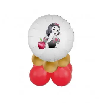 Set allestimento tavola torta Biancaneve la piu bella del reame con Banner Personalizzabile