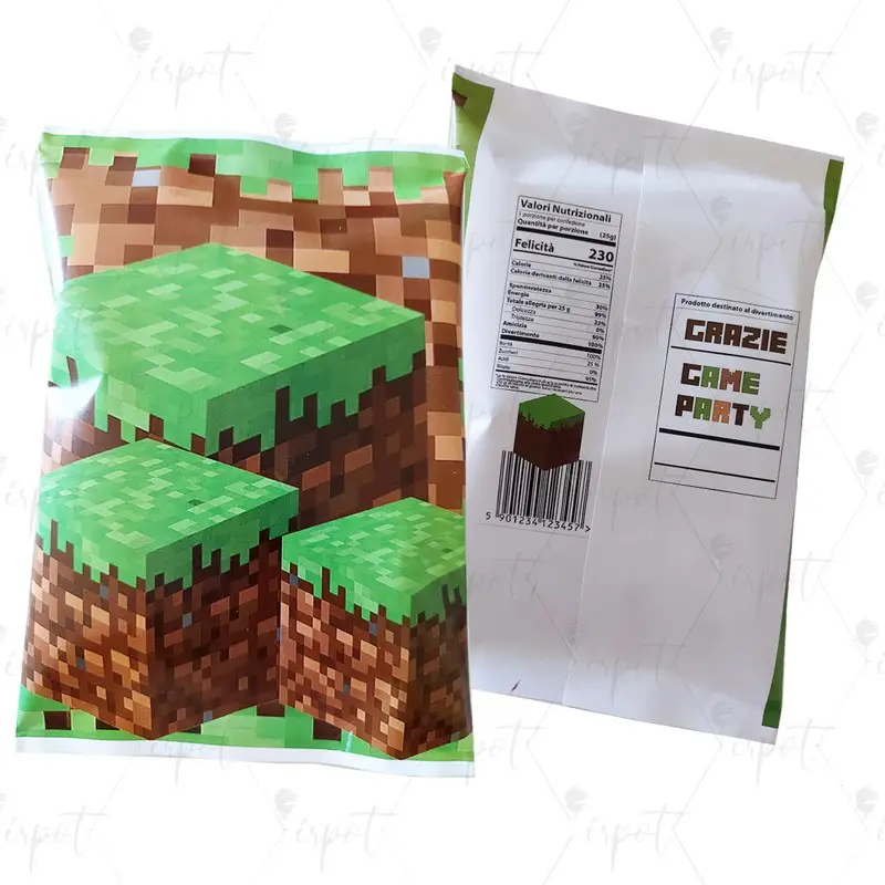 Pop Corn GAme Party Minecraft - 10 BUSTE