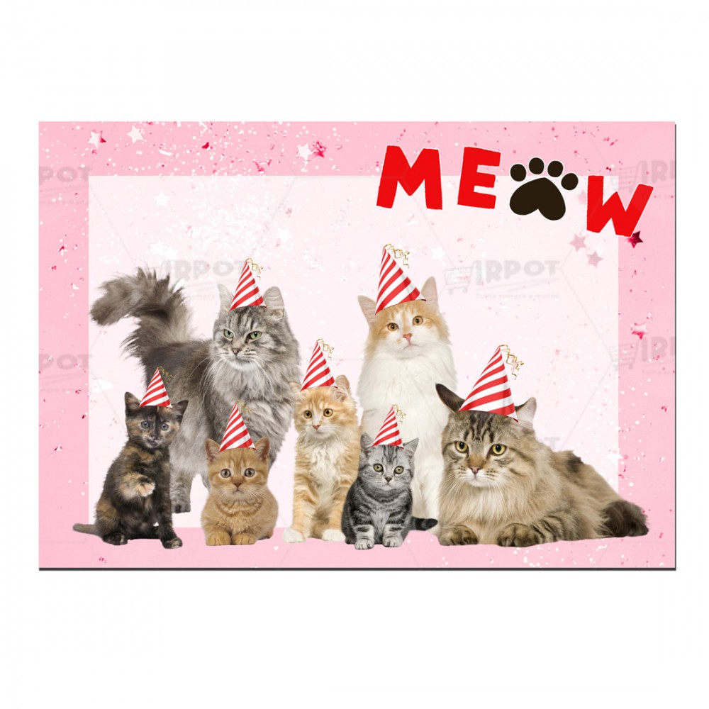 Cartellone di benvenuto Gatti - Meow