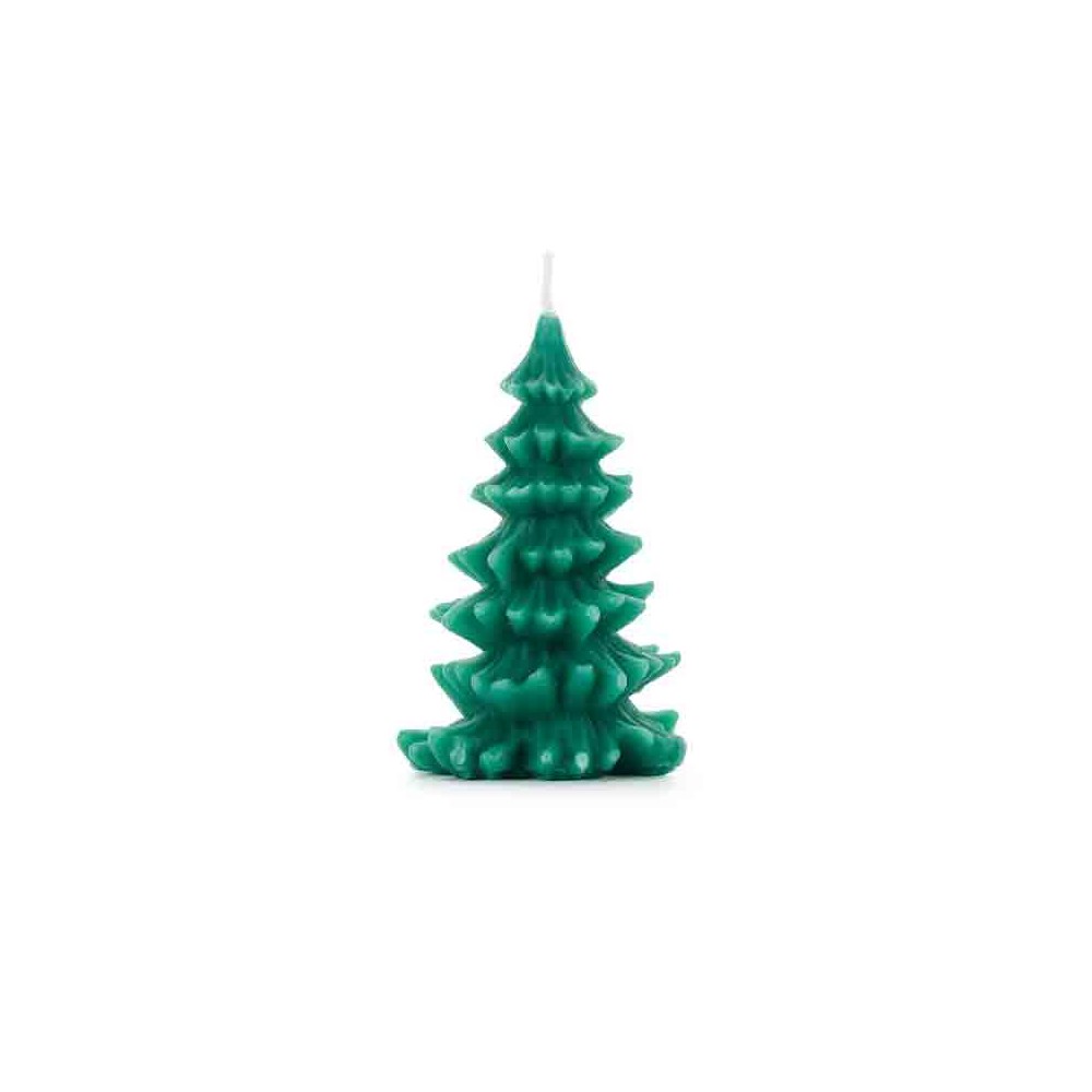 Candela albero di Natale 10 cm verde scuro SO3