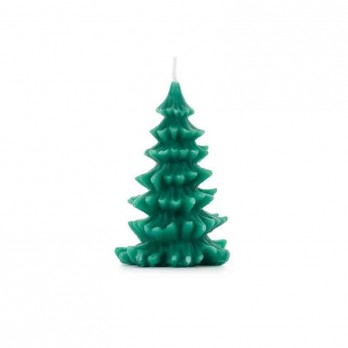 Candela albero di Natale 10 cm verde scuro SO3