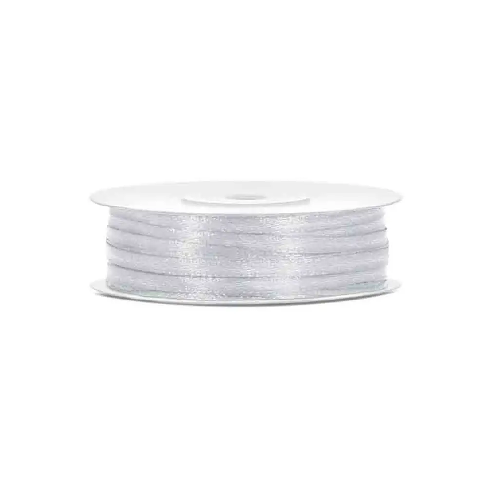 Nastrino Raso argento 3 mm x 50 m TS3-018