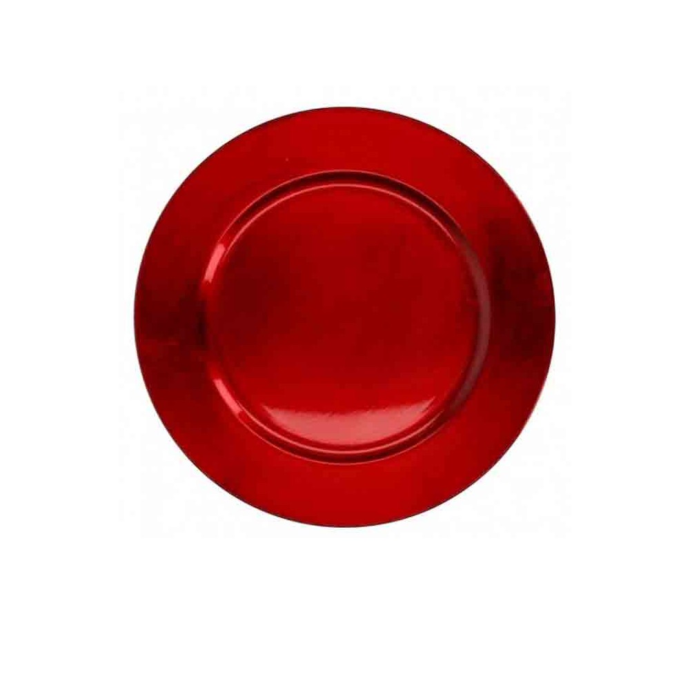 Piatto liscio rosso 33 cm 188800